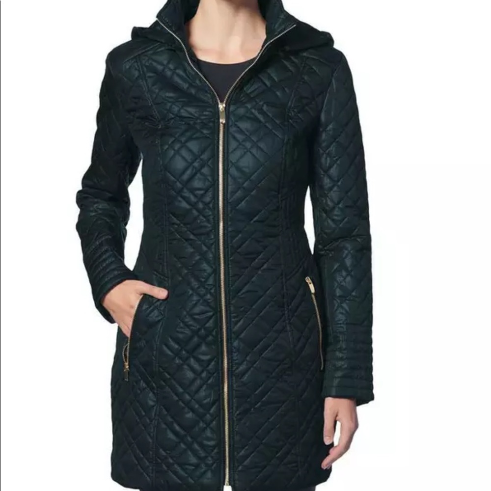 VIA SPIGA QUILTED JACKET TEAL COLOUR SIZE SMALL NWT